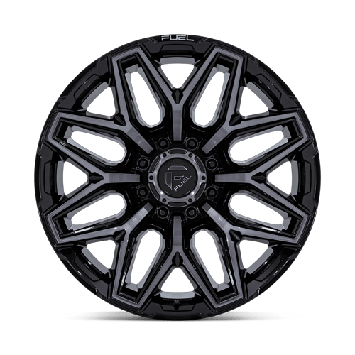 Fuel Off-Road Aluminum Wheels 20X9 FLUX Gloss Black Brushed Face W/ Gray Tint