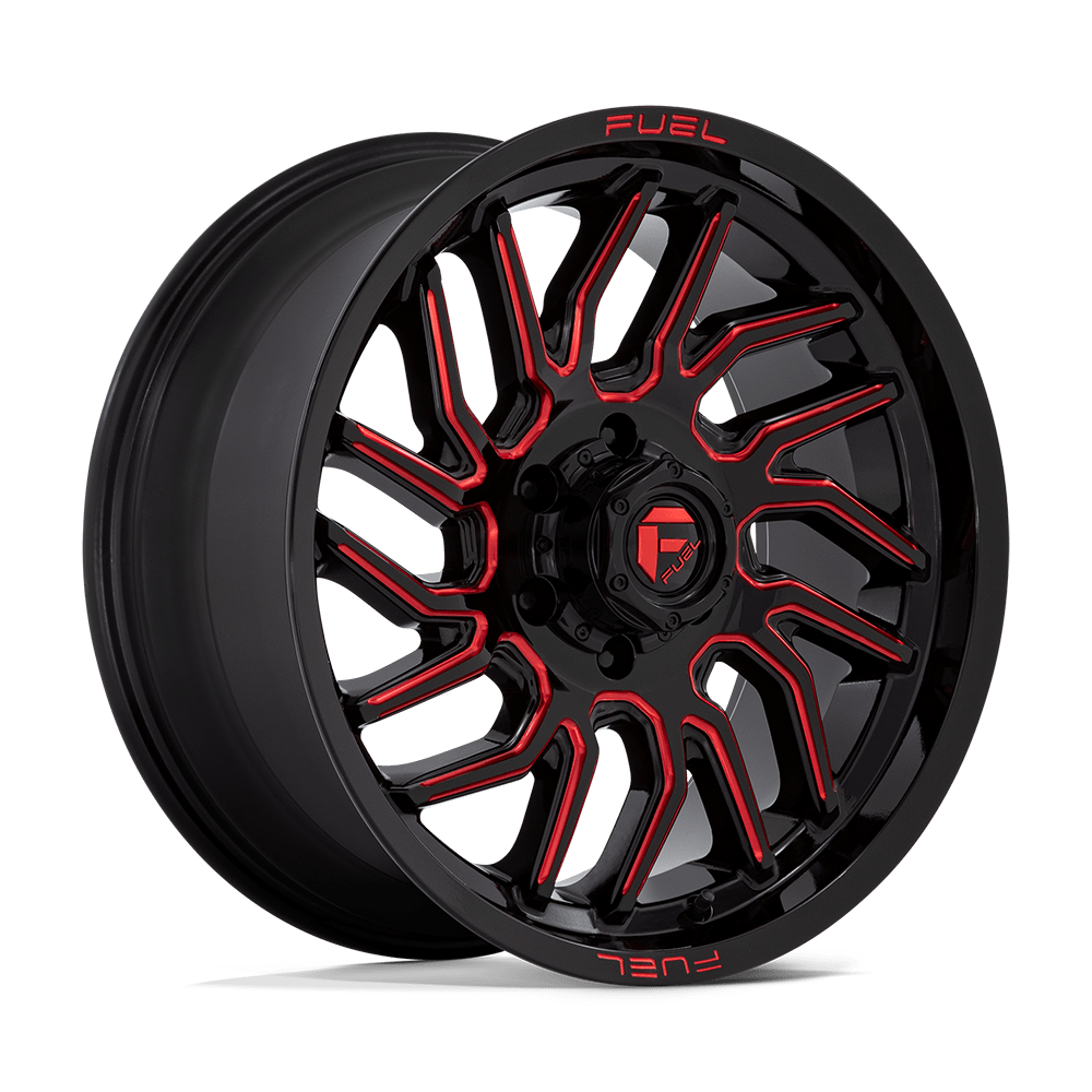 Fuel Off-Road D808 20X9 Gloss Black Milled W/ Red Tint 6x139.7 +20mm