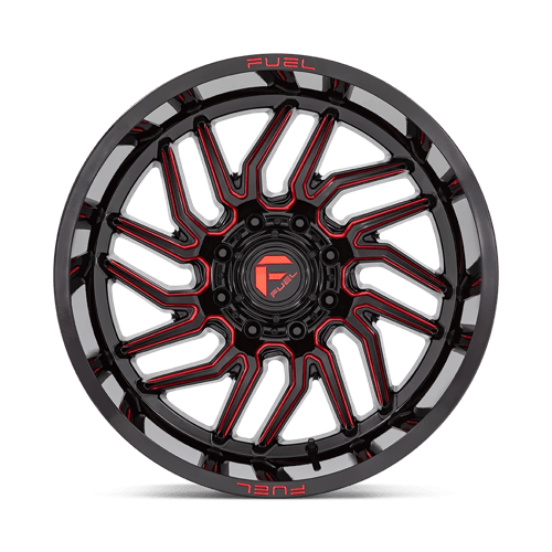 Fuel Off-Road D808 20X10 Gloss Black Milled W/ Red Tint 8x170 -18mm