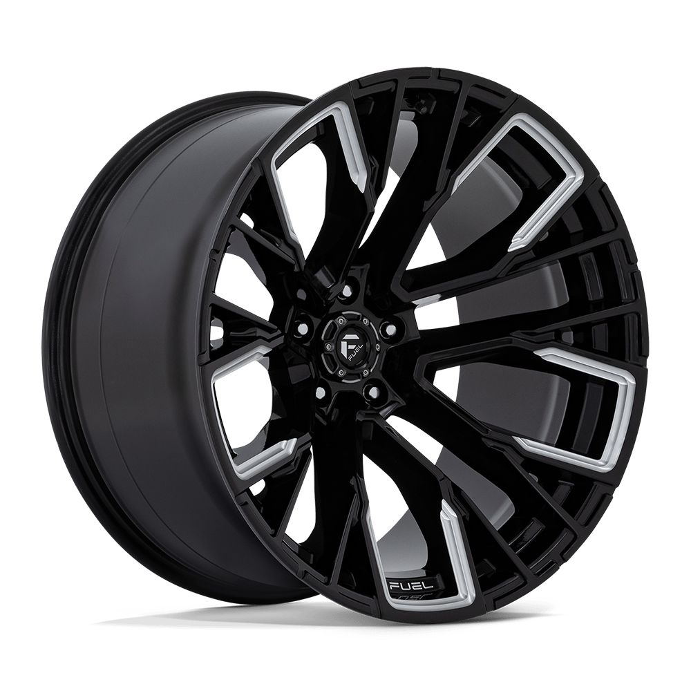 Fuel Off-Road Aluminum Wheels 22X12 Rebar D849 Gloss Black Milled