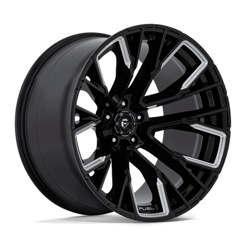 Fuel Off-Road Aluminum Wheels 22X12 Rebar D849 Gloss Black Milled