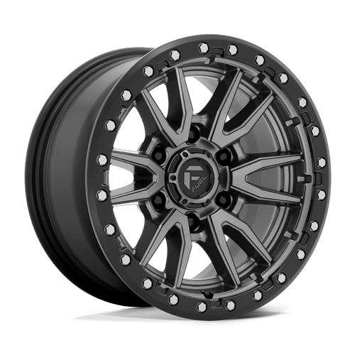 Fuel Off-Road Aluminum Wheels 16X8 Rebel D680 Matte Gunmetal Black Bead Ring