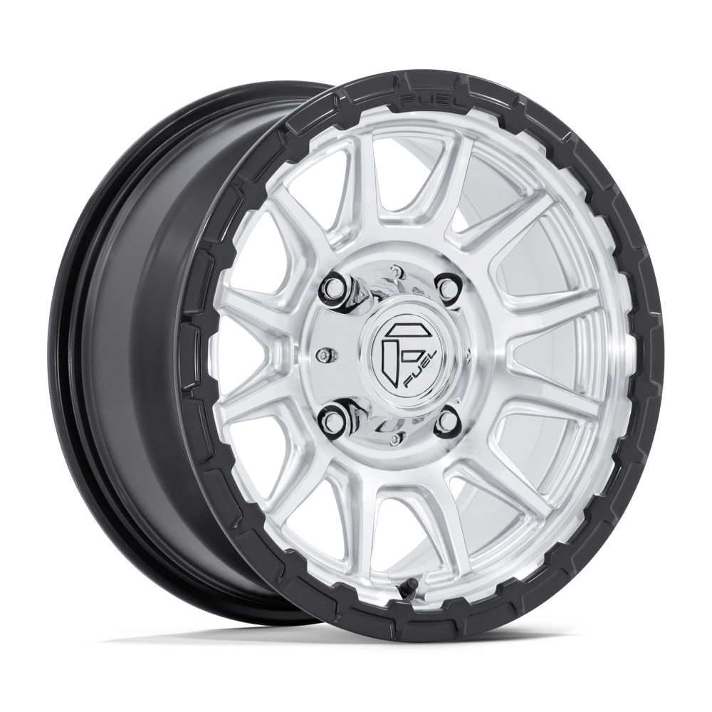 Fuel Off-Road D866 15X7 Hyper Silver Machined W/ Matte Black Lip 4x156 +38mm