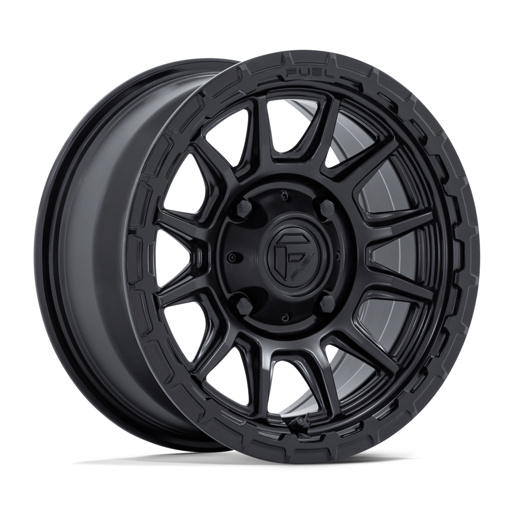 Fuel Off-Road Aluminum Wheels 15X7 Piston Utv FV866 Matte Black W/ Gloss Black Lip