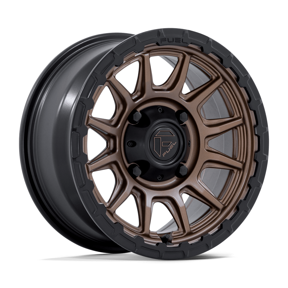 Fuel Off-Road Aluminum Wheels 15X7 Piston Utv FV866 Matte Bronze W/ Matte Black Lip
