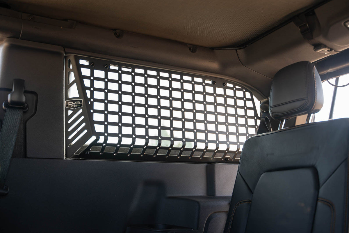 DV8 Offroad - 2021-2025 Ford Bronco 2-Door | Rear Window Pocket Molle Panels - MPBR-12