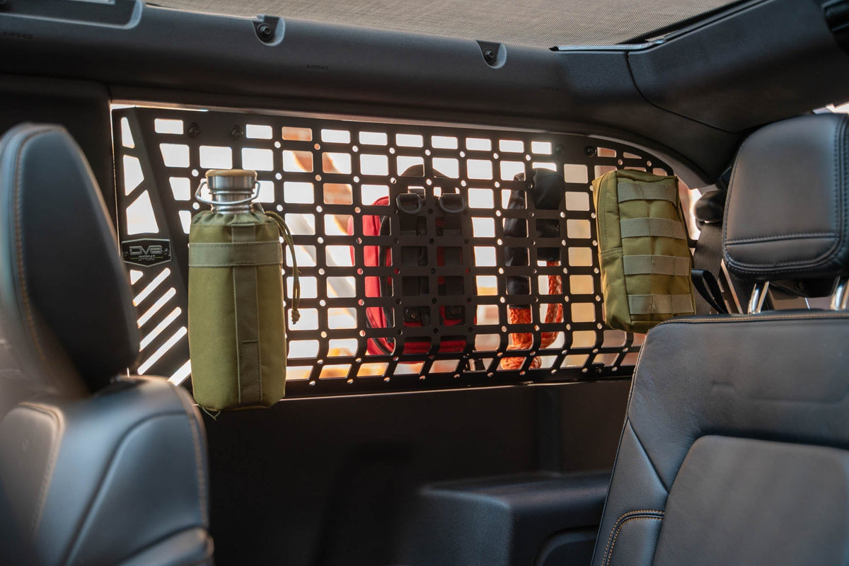 DV8 Offroad - 2021-2025 Ford Bronco 2-Door | Rear Window Pocket Molle Panels - MPBR-12