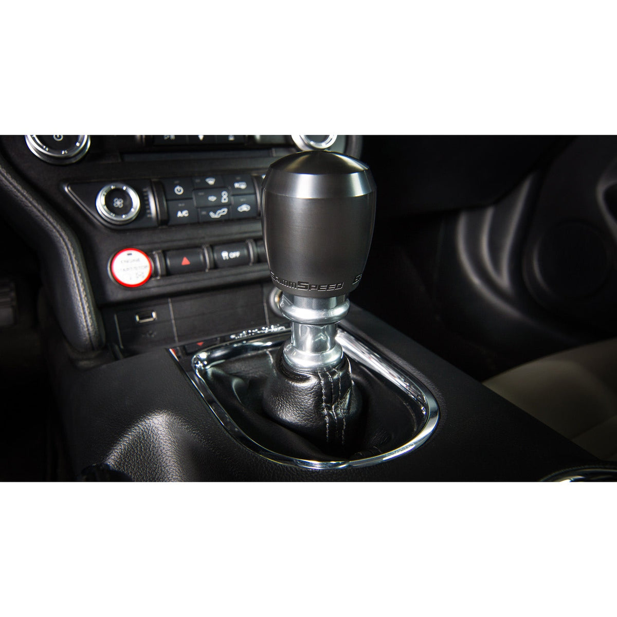GrimmSpeed Stubby Shift Knob Stainless Steel Black - M12x1.25 - GRM380002