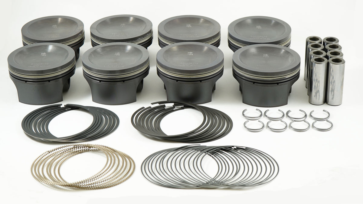 Mahle MS Piston Set SBF 281ci 3.551in Bore 3.543stk 5.933in Rod .866 Pin 0cc 11.9 CR Set of 8 - 930256252