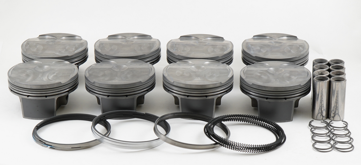 Mahle MS Piston Set of 8 Ford 5.2L Voodoo 315cid 3.710in Bore 3.661 Stk 5.9 Rod .827 Pin 7.8cc 12CR - 930258401