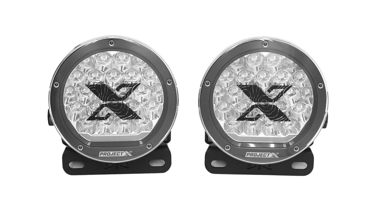 RTR Vehicles - RTR Front Bumper Light Mount Kit w/ PROJECT X HP.70 Lights (21+ Bronco &amp; 22+ Bronco Raptor w/ Modular Front Bumper)