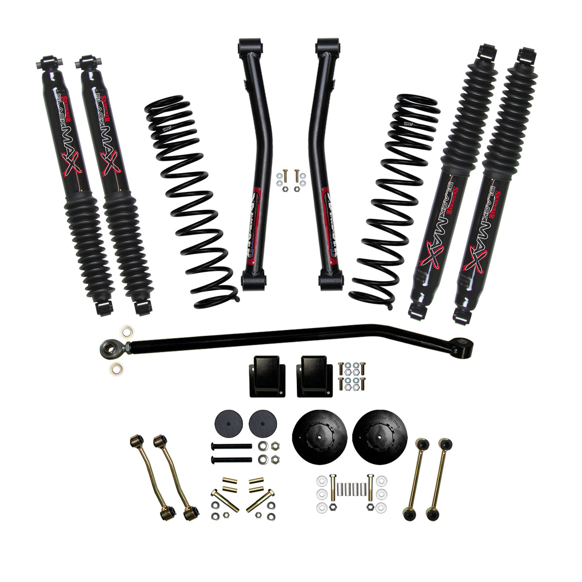 Skyjacker 2020 Jeep Gladiator JT - Rubicon Suspension Lift Kit 3.5in Fr 2in Rr w/ Black Max Shocks - G350RPBLT