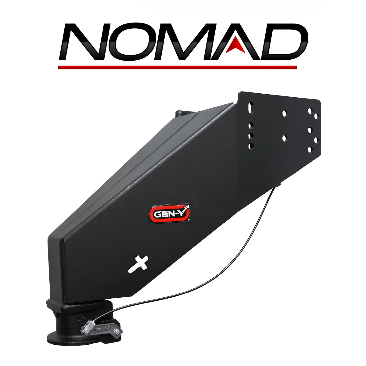 Gen-Y Nomad Static 5th Wheel to Gooseneck - 6.5K TW 30K Tow - Texture Black (1116/1621/1716 Frames) - GH-8101