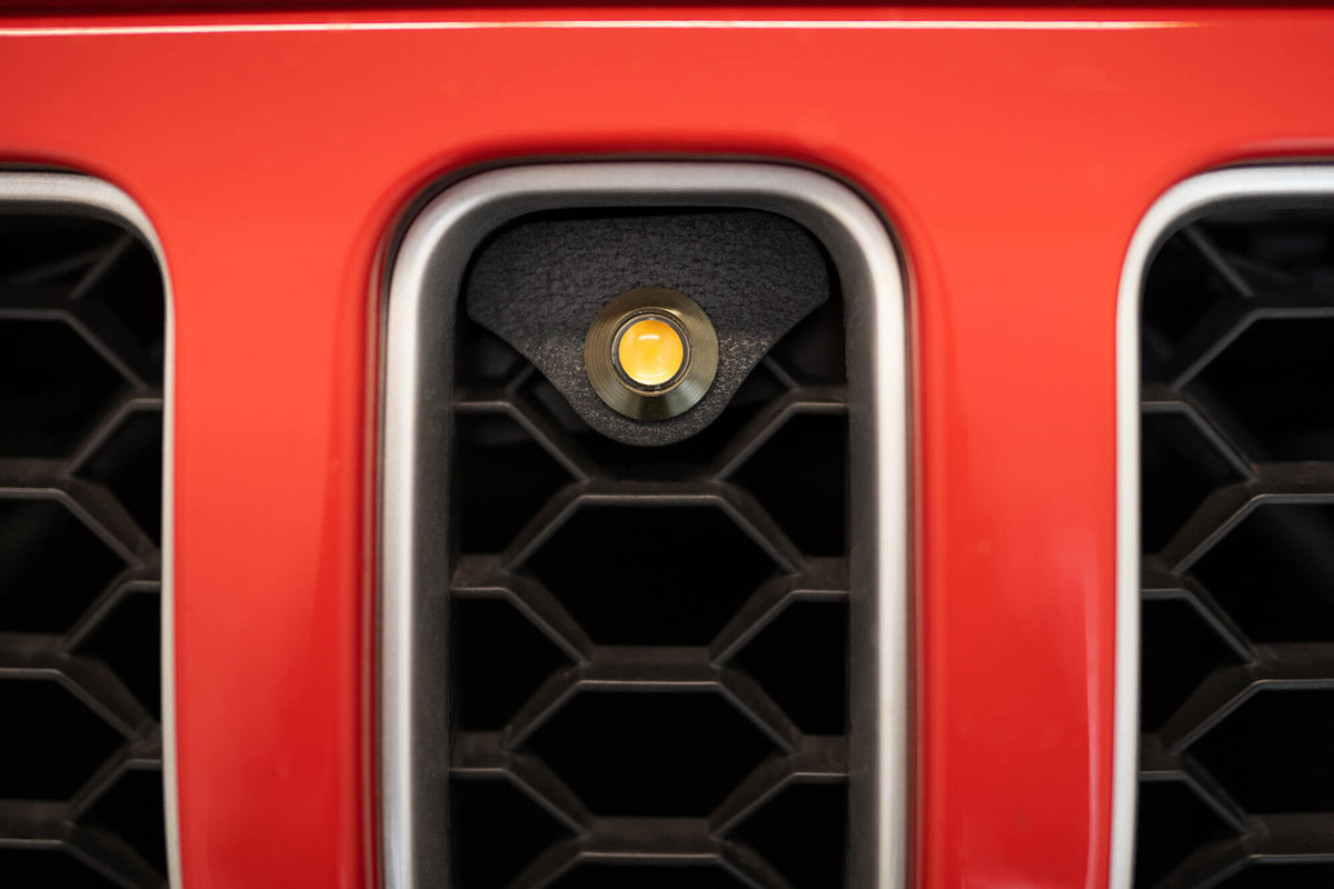 DV8 Offroad - Grjl-02 18-22 Jeep Wrangler JL Front Grill Amber Accent Lights - GRJL-02