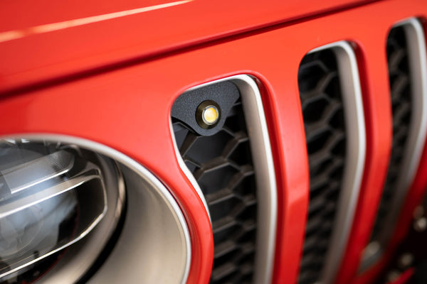 DV8 Offroad - Grjl-02 18-22 Jeep Wrangler JL Front Grill Amber Accent Lights - GRJL-02
