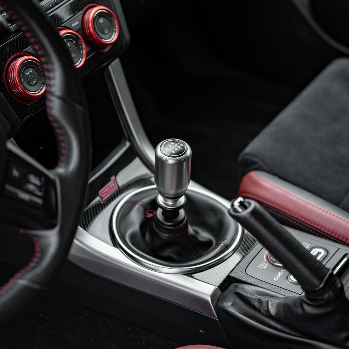 GrimmSpeed Swap-Top Weighted Piston Shift Knob - Stainless Steel - GRM1.1006.1.SS