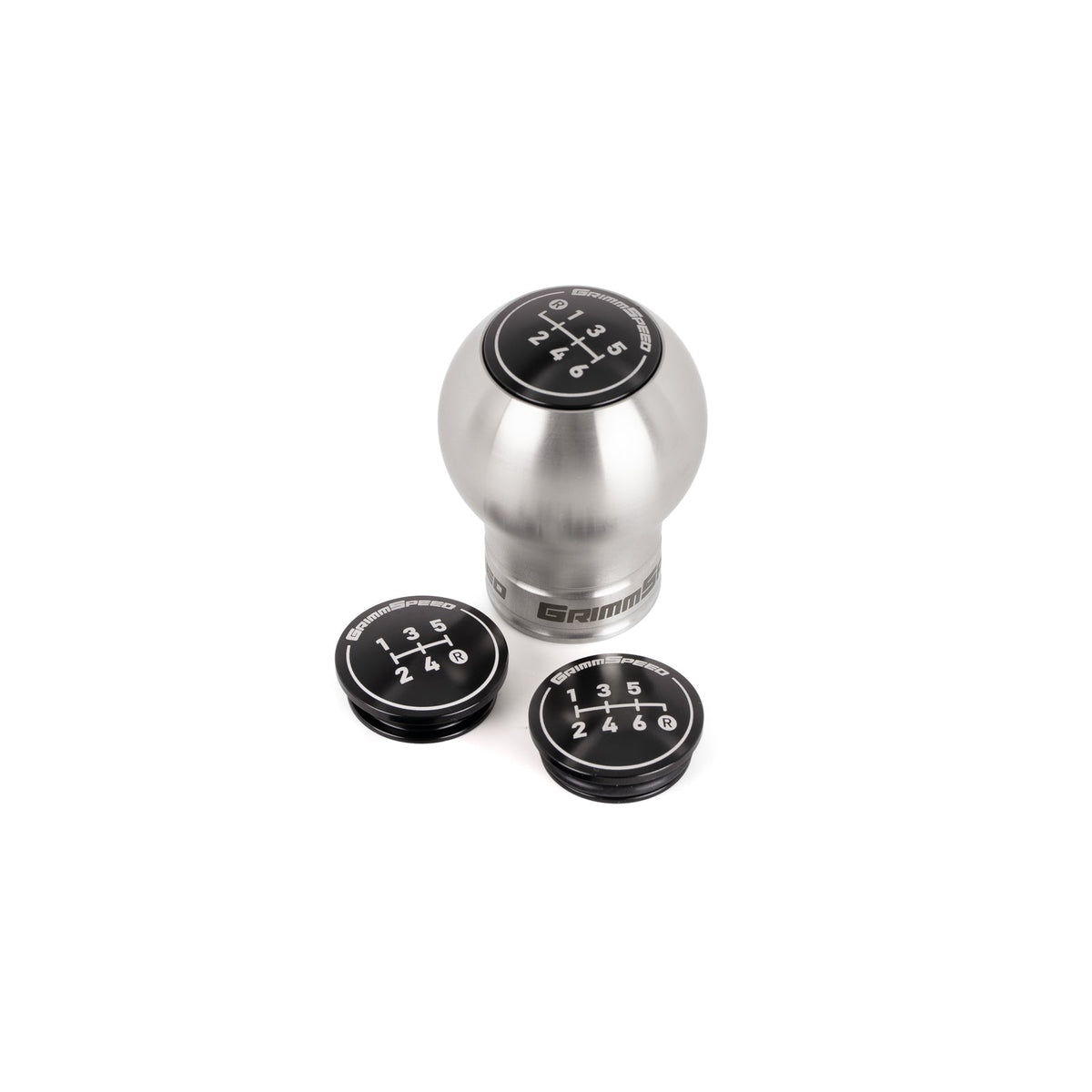 GrimmSpeed Swap-Top Weighted Bulb Shift Knob - Stainless Steel - GRM1.1007.1.SS