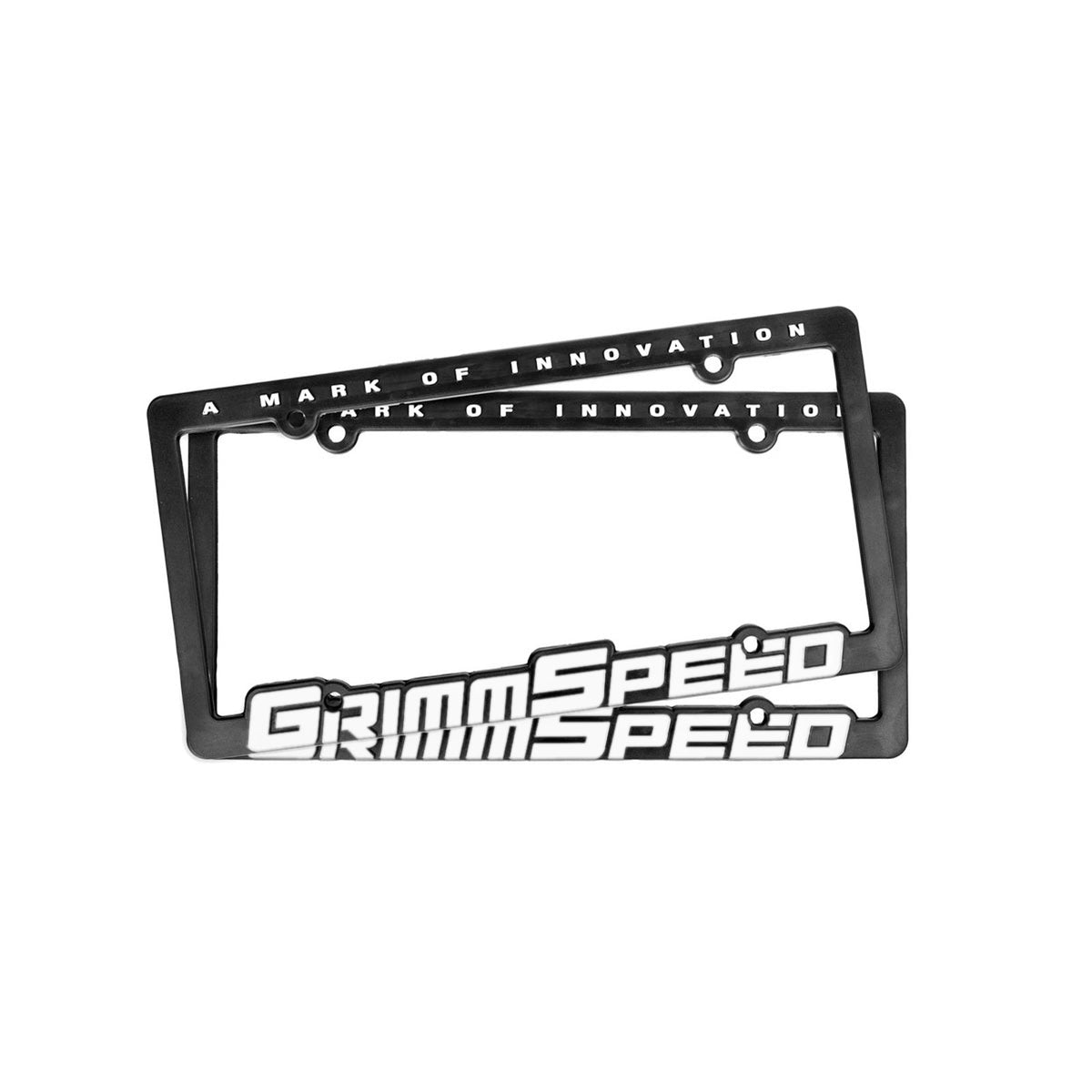 GrimmSpeed License Plate Frame - GrimmSpeed Red Text (Single) - GRM111051