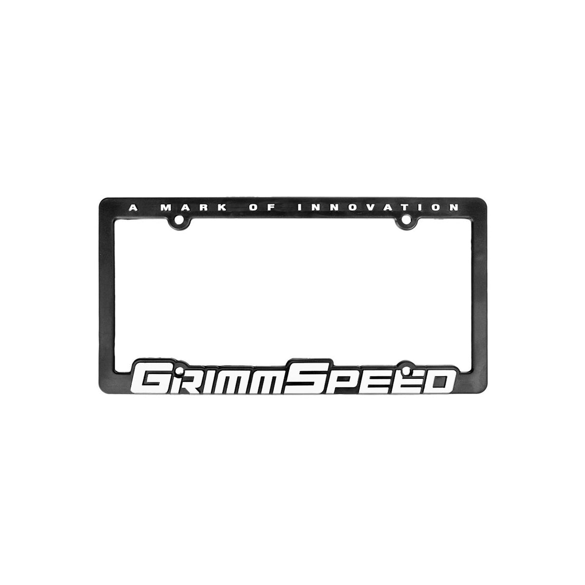 GrimmSpeed License Plate Frame - GrimmSpeed Red Text (Single) - GRM111051