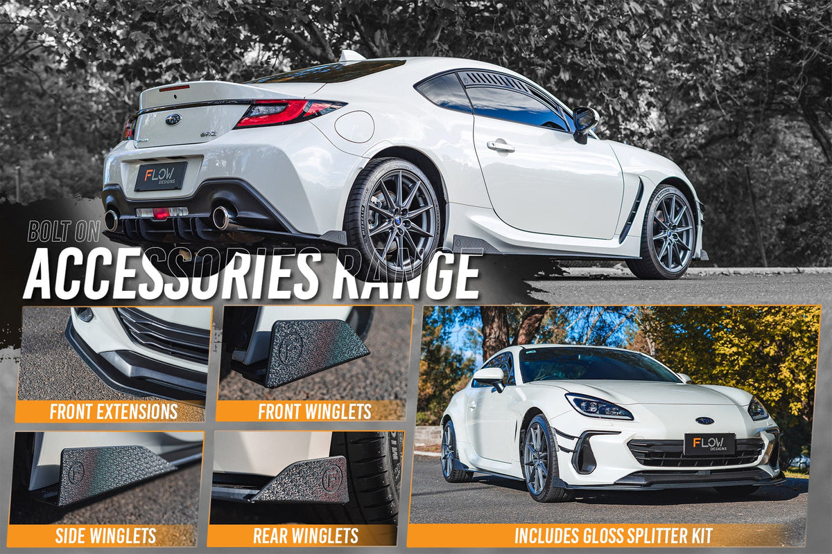 Flow Designs - ZD8 BRZ Full Lip Splitter Set (GLOSS BLACK)