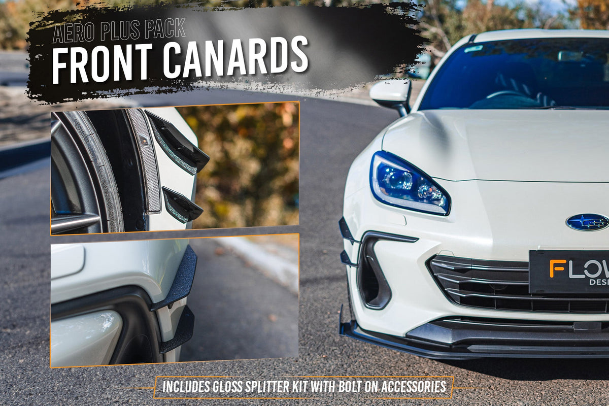 Flow Designs - ZD8 BRZ Full Lip Splitter Set (GLOSS BLACK)