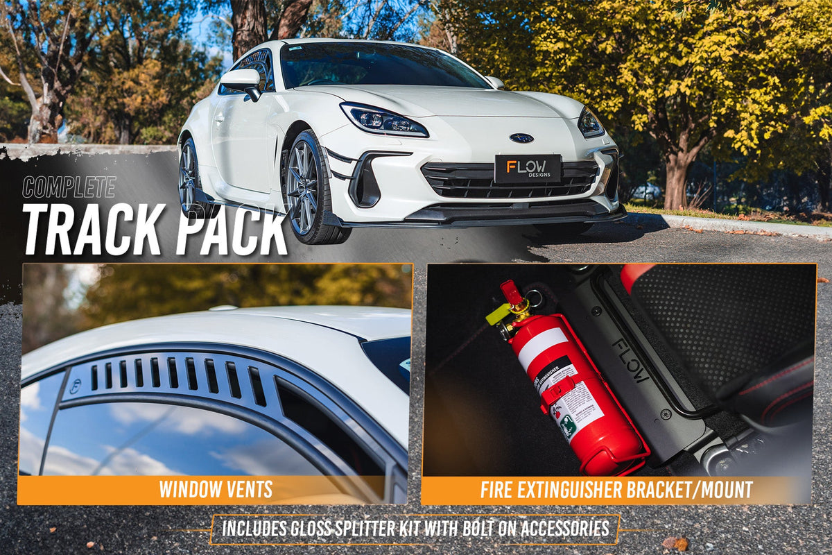 Flow Designs - ZD8 BRZ Full Lip Splitter Set (GLOSS BLACK)