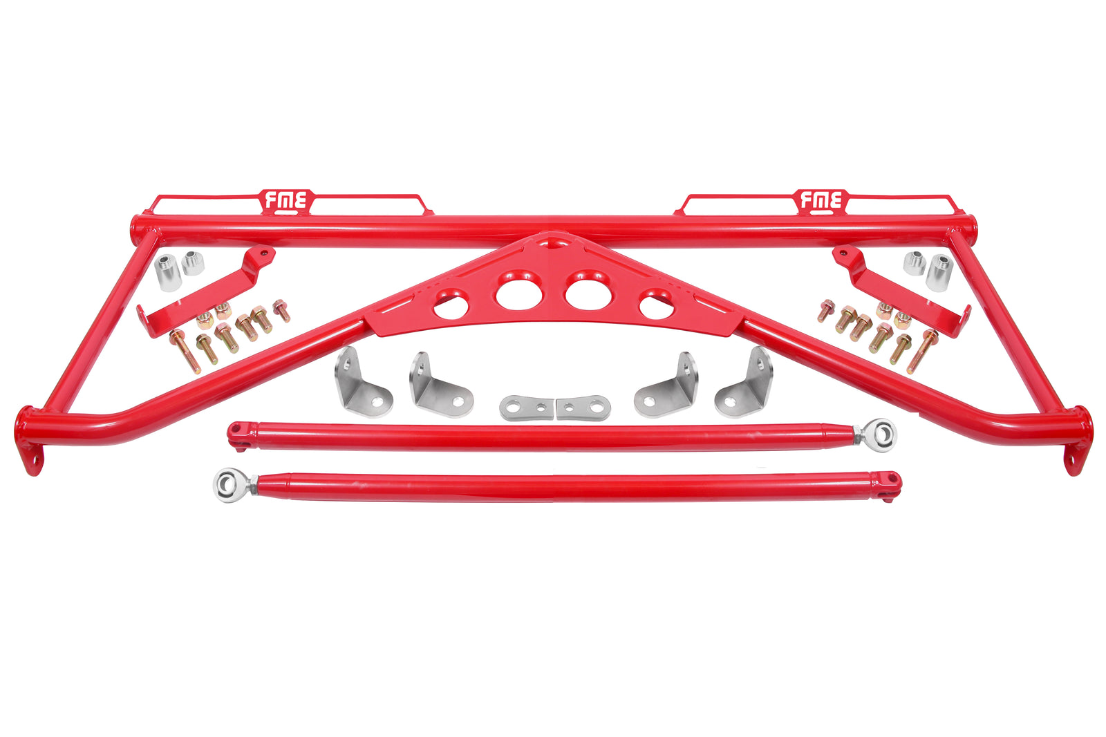 BMR 15-23 S550 Ford Mustang Harness Bar - Red - HB760R