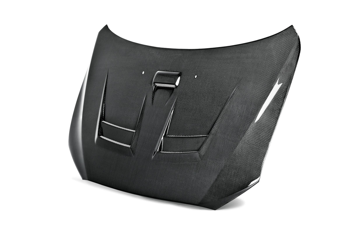Seibon 08-12 Mitsubishi Lancer Evo X DV-Style Carbon Fiber Hood - HD0809MITEVOX-DV