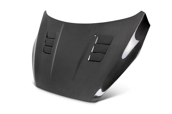 Seibon 15-16 Ford Focus TS-Style Gloss Finish Carbon Fiber Hood - HD16FDFO-TS