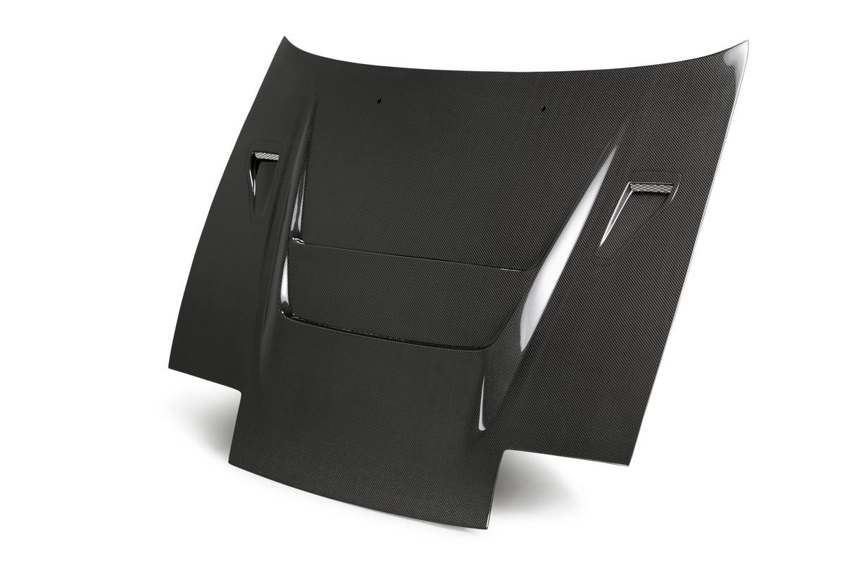 Seibon 89-94 Nissan 180SX/240SX DVII Carbon Fiber Hood - HD8994NS240-DVII