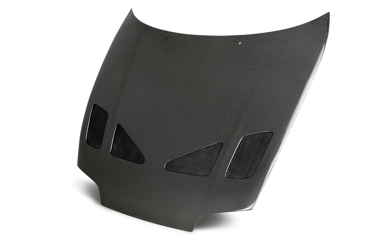 Seibon 93-98 Toyota Supra (JZA80L) TR Style Carbon Fiber Hood - HD9398TYSUP-TR