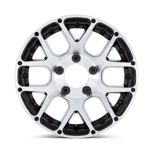Helo - HE1825 15X6 6X5.5 +0 G-blk-mch (NO Cap)
