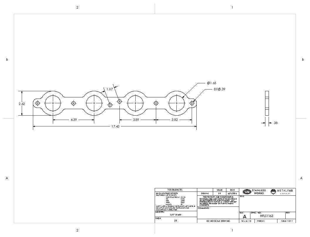 Stainless Works - Chevrolet LS Header Flange - HFLS1200