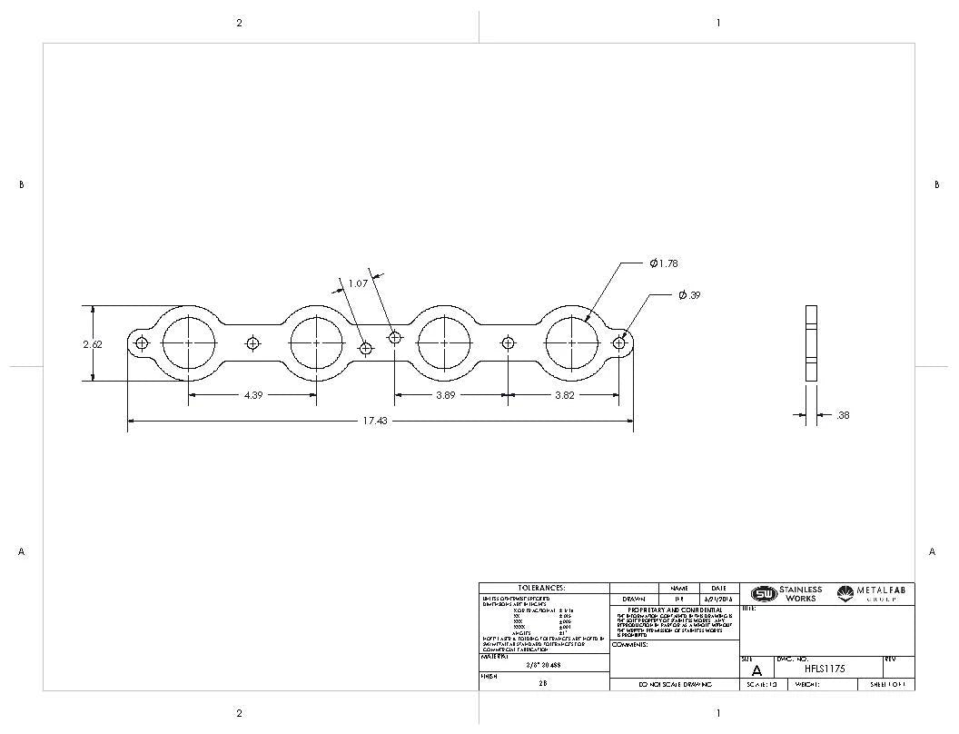Stainless Works - Chevrolet LS Header Flange - HFLS1163