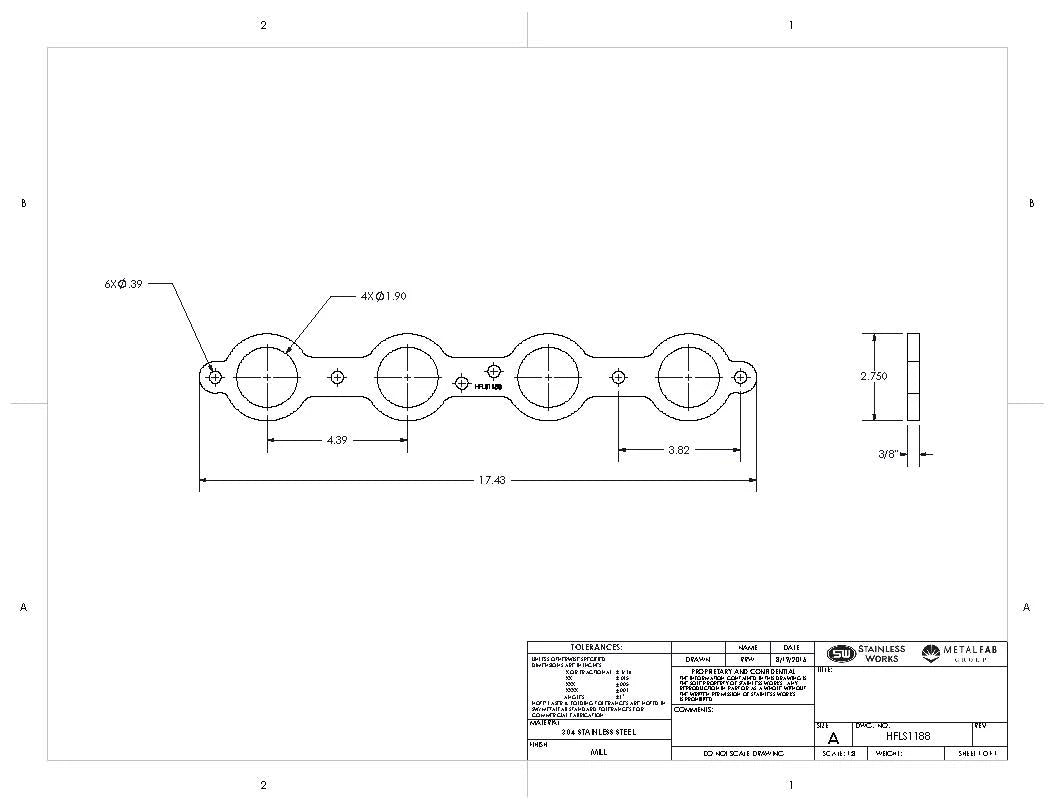 Stainless Works - Chevrolet LS Header Flange - HFLS1163