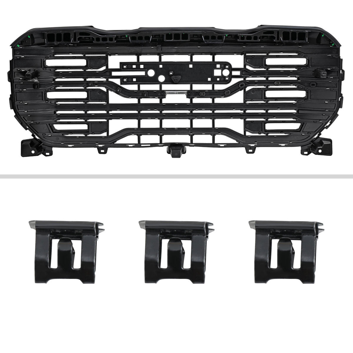 Spec-D Tuning - 2022-2025 GMC Sierra 1500 Chrome AT4 Style Mesh Front Upper Hood Grille - HG-GMC2215AT4C-JB