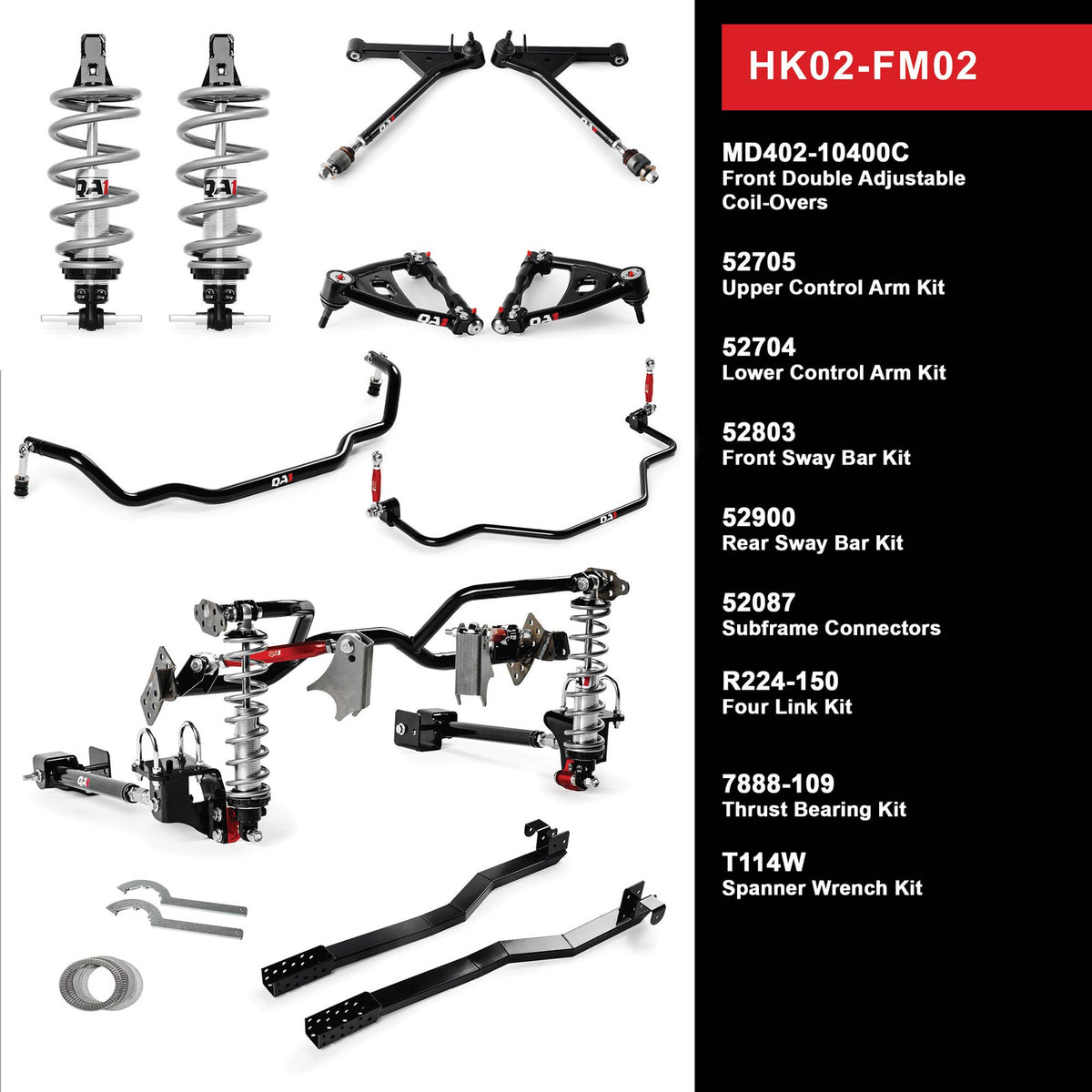QA1 67-70 Ford Mustang Level 2 Full Handling Kit - HK02-FM02