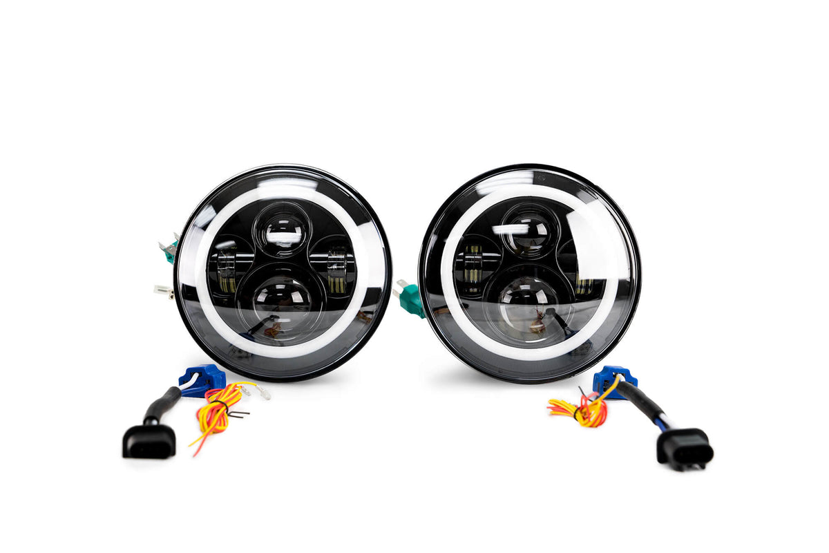 DV8 Offroad - Projector Headlights; Halo - HL7JK-02
