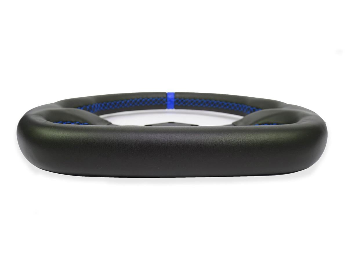 PRP Comp R Leather Steering Wheel - Blue - G241 - close-up view