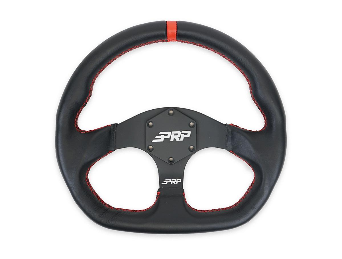 PRP Comp R Leather Steering Wheel - Red - G243 - side view