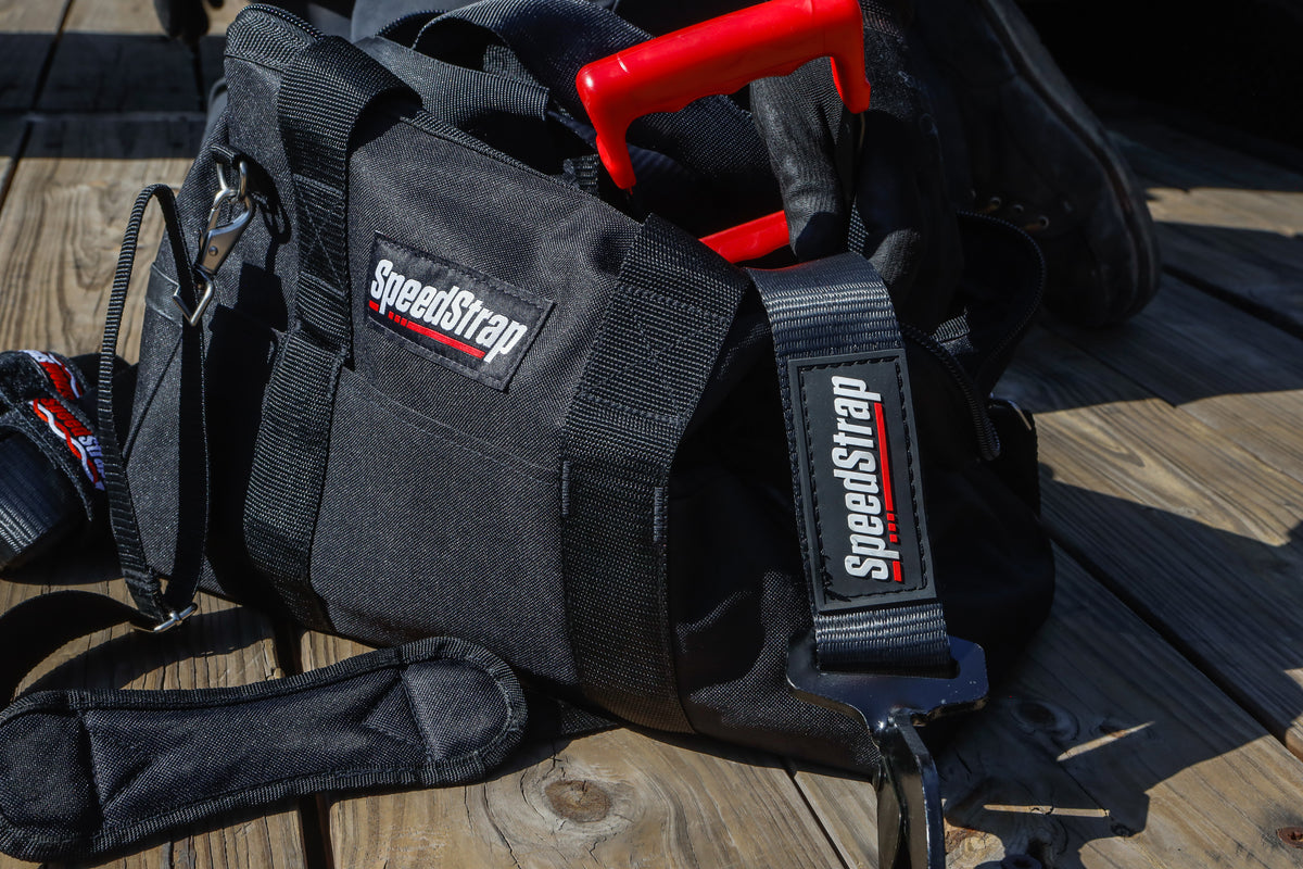 SpeedStrap 2In x 10Ft Ratchet Tie Down w/ Twisted Snap Hooks & Axle Strap Combo - Black - 27011