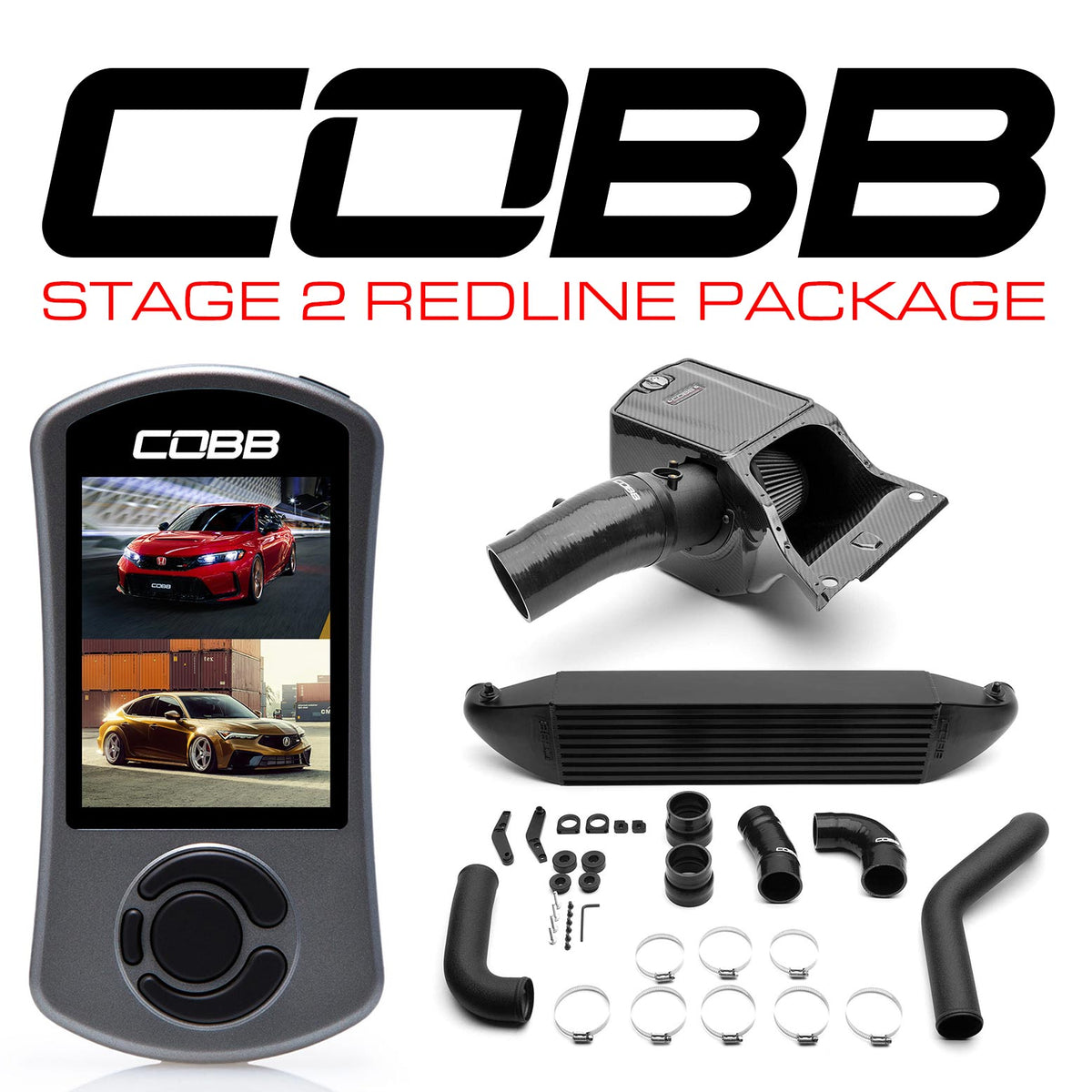 Cobb 23-25 Honda Civic Type R / 24-25 Acura Integra Type-S Stg 2 Redline CF Power Pkg - BK - HON003020-BK