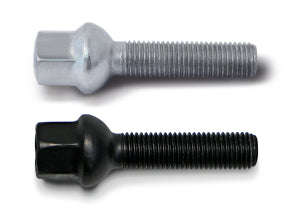 H&amp;R Wheel Bolts 14 X 1.5 / Length 68mm / Merc Ball R14 / Head 17mm - Black - Set of 10 - 1456802SW SET