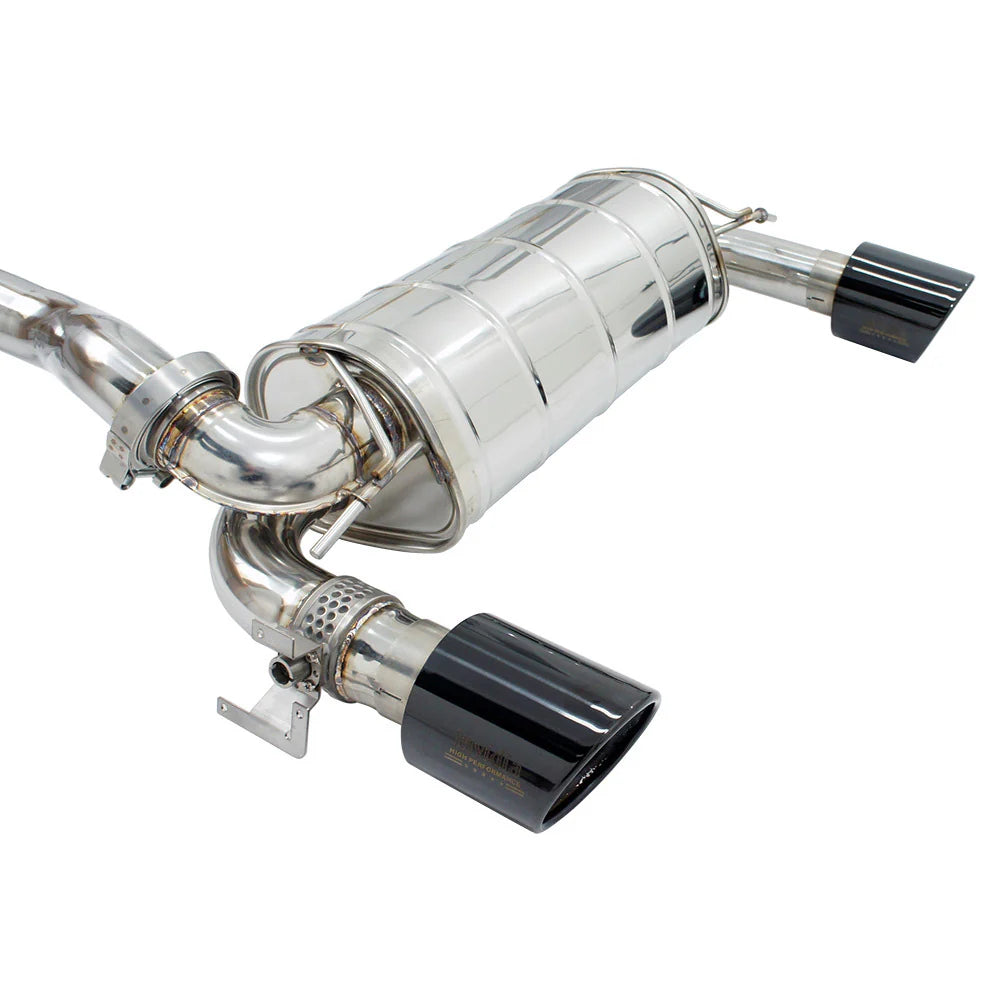 Invidia 16-18 Ford Focus RS Q300 w/Valve Rolled Black Tip Cat-Back Exhaust - HS15FFR3V1RB