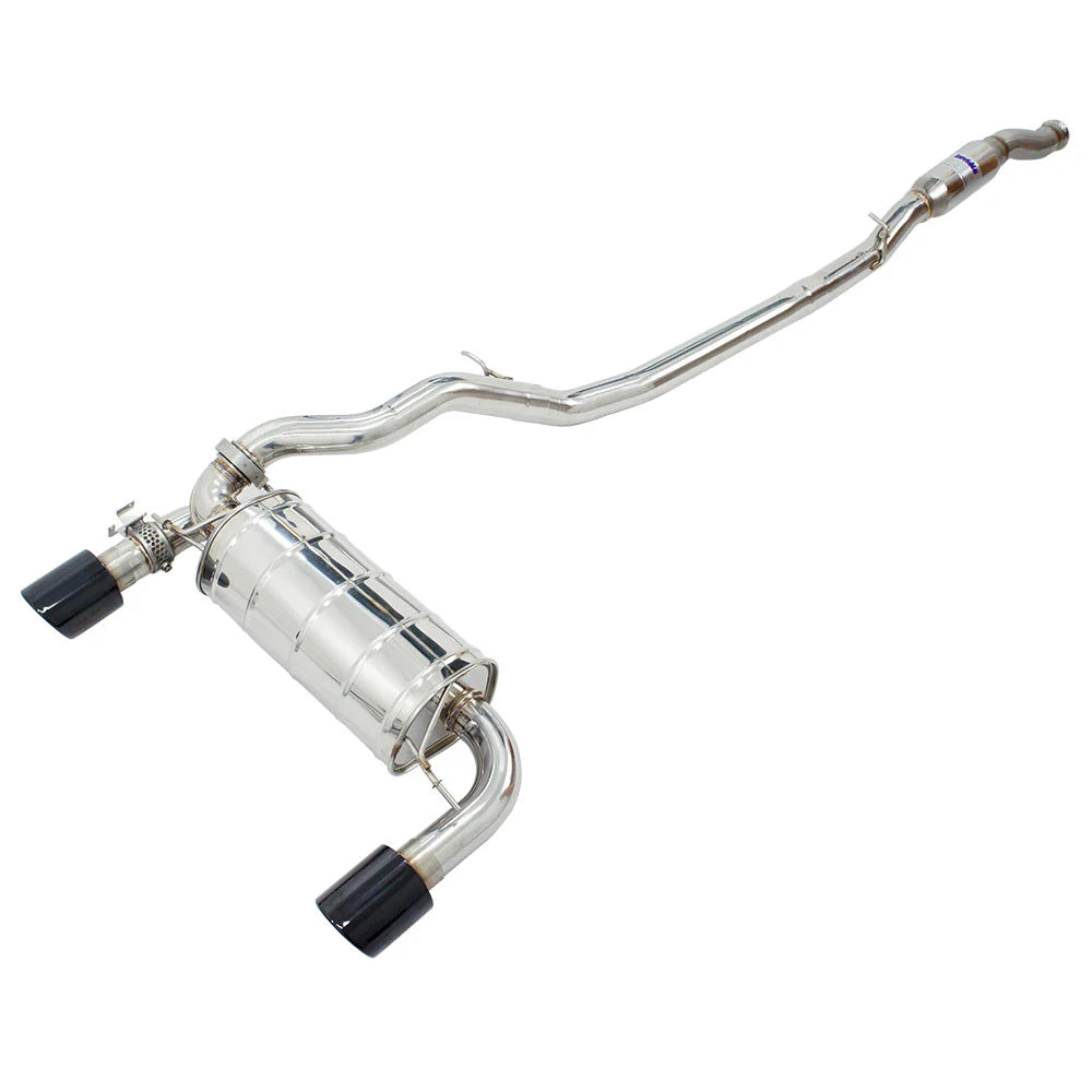 Invidia 16-18 Ford Focus RS Q300 w/Valve Rolled Black Tip Cat-Back Exhaust - HS15FFR3V1RB