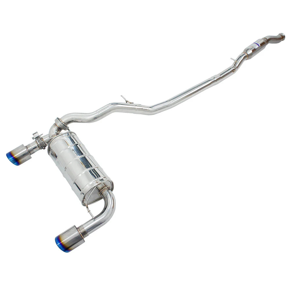 Invidia 16-18 Ford Focus RS Q300 w/Valve Rolled Titanium Tip Cat-Back Exhaust - HS15FFR3V1RT