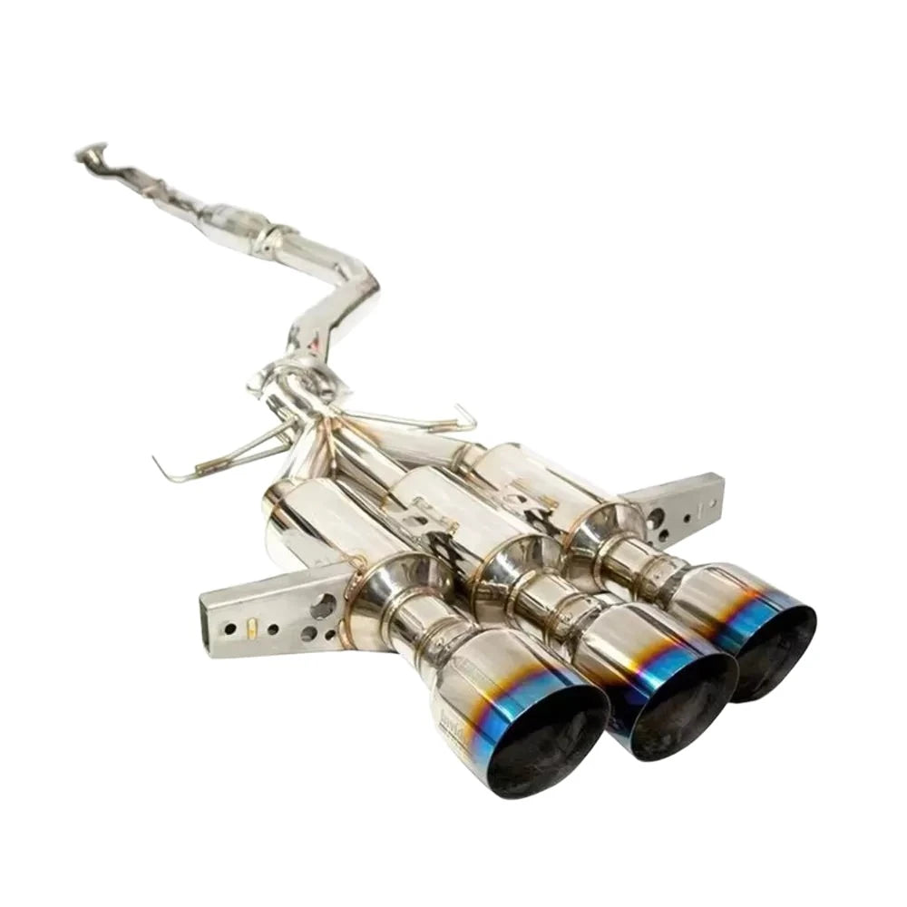 Invidia 2017 Honda Civic Type-R Gemini/R400 Full 76mm Exhaust w/Front Pipe and Titanium Tips - HS17CTRFGM3ST