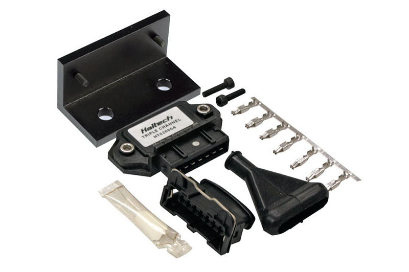 Haltech - Haltech Triple Channel OEM Igniter (DUMB) w/Plugs/Pins/Mounting Bracket/Paste - HT-020004
