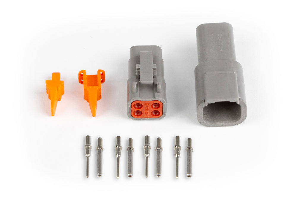 Haltech - Haltech Matching Set of Deutsch DTM-4 Connectors 7.5 Amp Plug & Pins - HT-031014