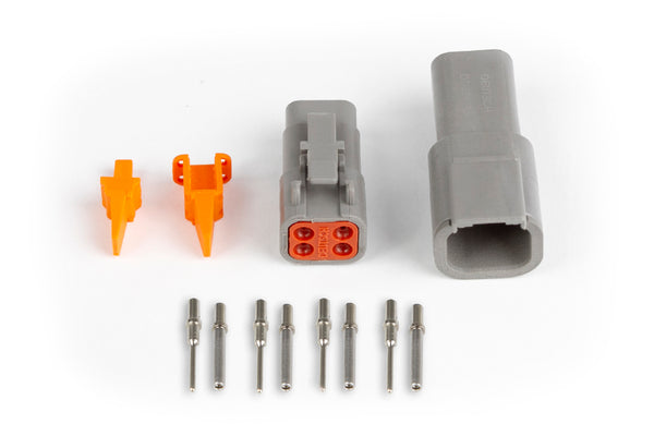 Haltech - Haltech Matching Set of Deutsch DTM-4 Connectors 7.5 Amp Plug & Pins - HT-031014